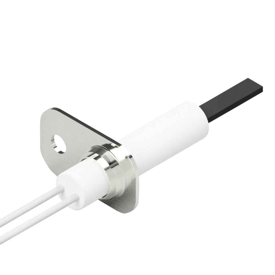 Ceramic heater assembly with wiring