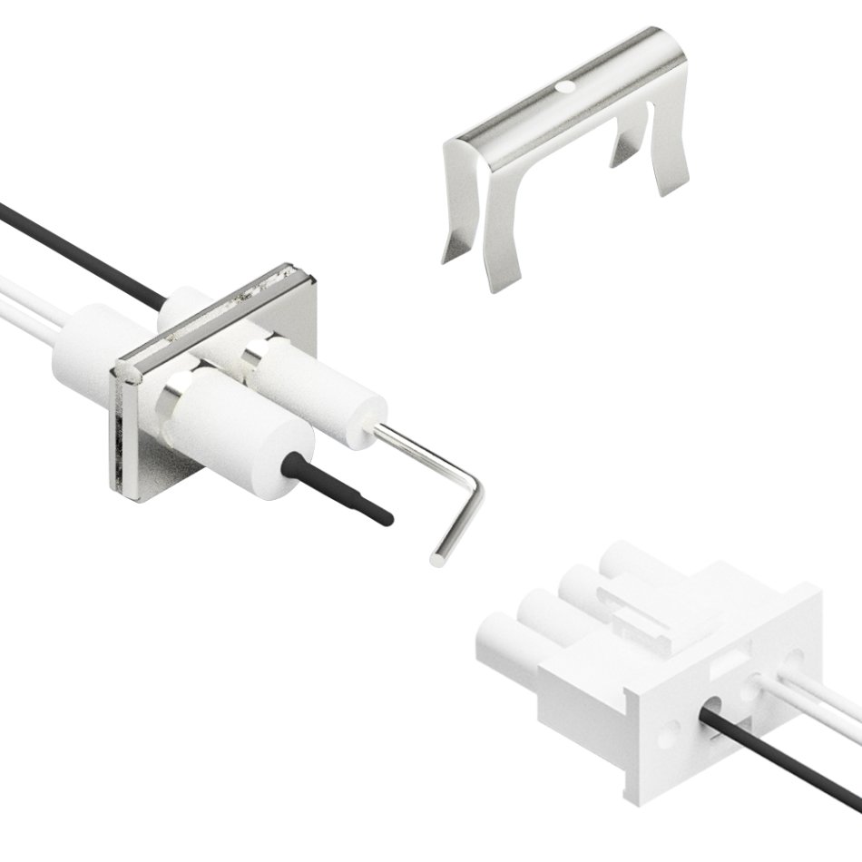 Assembly view of ceramic heater