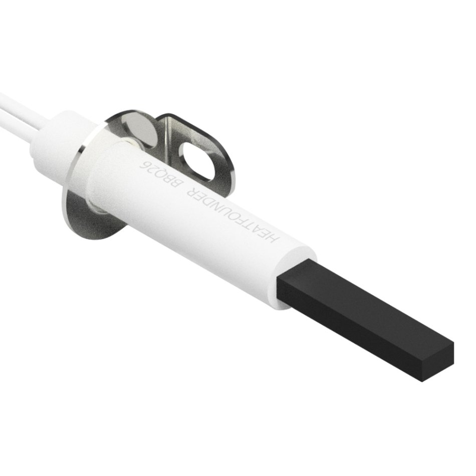 Detail view of ceramic heating component with efficient heat distribution