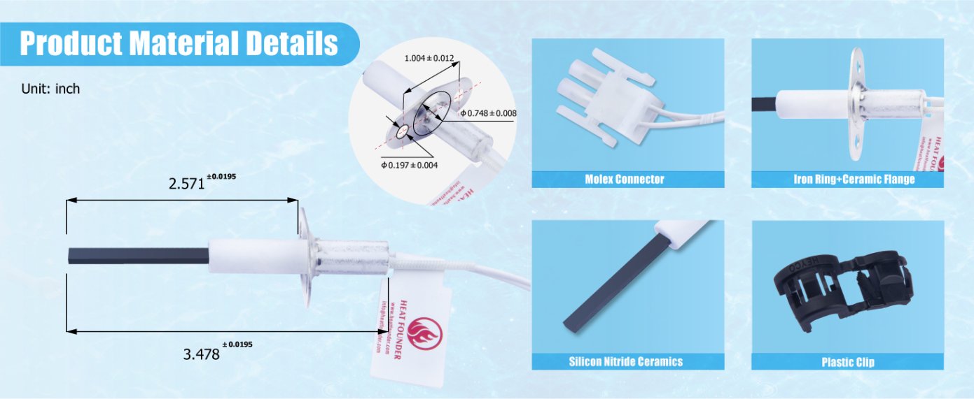 Energy-efficient ceramic heating component for cost-effective heating