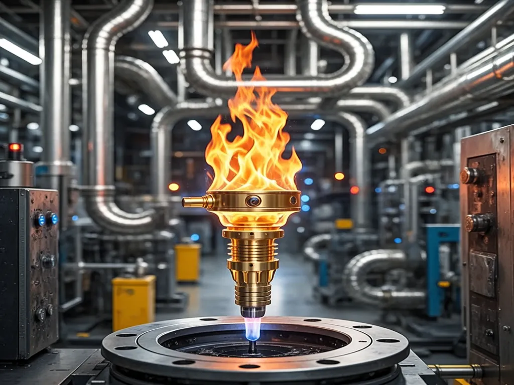 Ignitor for a furnace with visible flame in industrial setting