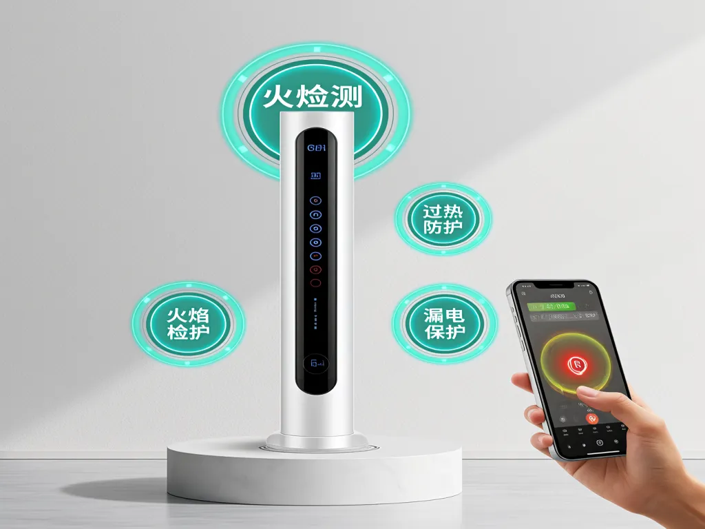 Smart flame rod water heater with safety features and mobile app control
